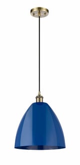 Plymouth Dome 1 Light Medium Cord Pendant 12 Inch Wide by Innovations - 516-1P-PLYM-12