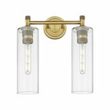 Crown Point 2 Light Vanity Light 15.5 Inch Tall by Innovations - 434-2W-G434-12