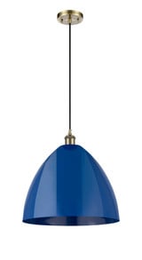 Plymouth Dome 1 Light Medium Cord Pendant 16 Inch Wide by Innovations - 516-1P-PLYM-16