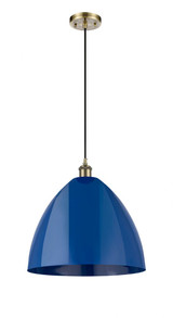 Plymouth Dome 1 Light Medium Cord Pendant 16 Inch Wide by Innovations - 516-1P-PLYM-16