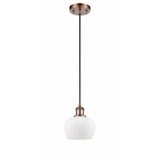 Fenton 1 Light Cord Hung Small Pendant 7.5 Inch Tall by Innovations - 516-1P-G9