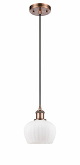 Fenton 1 Light Cord Hung Small Pendant 7.5 Inch Tall by Innovations - 516-1P-G9
