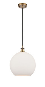 Athens 1 Light Brass Medium Pendant by Innovations - 516-1P-G12-12