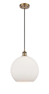 Athens 1 Light Brass Medium Pendant by Innovations - 516-1P-G12-12