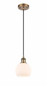 Athens 1 Light Mini Pendant 9.88 Inch Tall by Innovations - 516-1P-G12-6