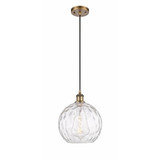 Athens Water Glass 1 Light Small Pendant 13 Inch Tall by Innovations - 516-1P-G1215-10