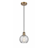 Athens Water Glass 1 Light Mini Pendant 8 Inch Tall by Innovations - 516-1P-G1215-6