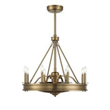 Lyon 32W 8 LED Fan D Lier 27.5 inches tall by 30 inches wide by Savoy House - 39-FD-124
