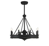 Lyon 32W 8 LED Fan D Lier 27.5 inches tall by 30 inches wide by Savoy House - 39-FD-124