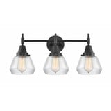 Fulton 3 Light Vanity Light 24.75 Inch Wide by Innovations - 447-3W-G17