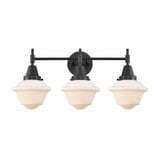 Oxford 3 Light Steel Vanity Light 25.5 Inch Wide by Innovations - 447-3W-G53