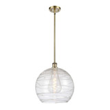 Athens Deco Swirl 1 Light Contemporary Medium Pendant by Innovations - 516-1S-G1213-14