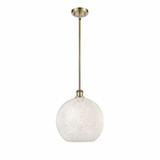 White Mouchette 1 Light Stem Hung Pendant by Innovations 516-1S-G1216-12