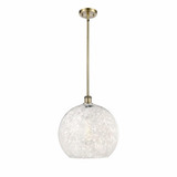 White Mouchette 1 Light Stem Hung Pendant by Innovations 516-1S-G1216-14