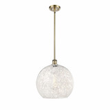 White Mouchette 1 Light Stem Hung Pendant by Innovations 516-1S-G1216-14 - 516-1S-G1216-14