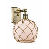 Farmhouse Rope 1 Light Wall Sconce by Innovations - 516-1W-G12-8R