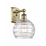 Athens Deco Swirl 1 Light Wall Sconce 13 Inch Tall by Innovations - 516-1W-G1213-8