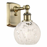 White Mouchette 1 Light Wall Sconce 9 Inch Tall by Innovations - 516-1W-G1216-6