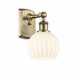 White Venetian 1 Light Wall Sconce 9 Inch Tall by Innovations - 516-1W-G1217-6