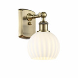 White Venetian 1 Light Wall Sconce 9 Inch Tall by Innovations - 516-1W-G1217-6