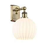 White Venetian 1 Light Wall Sconce 11 Inch Tall by Innovations - 516-1W-G1217-8