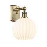 White Venetian 1 Light Wall Sconce 11 Inch Tall by Innovations - 516-1W-G1217-8