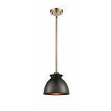 Adirondack 1 Light Industrial Stem Hung Small Pendant by Innovations - 516-1S-M14