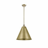 Ballston Cone 1 Light Medium Pendant 16.75 Inch Tall by Innovations - 516-1S-MBC-16