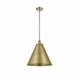 Ballston Cone 1 Light Medium Pendant 16.75 Inch Tall by Innovations - 516-1S-MBC-16