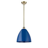 Plymouth Dome 1 Light Medium Stem Pendant 12 Inch Wide by Innovations - 516-1S-PLYM-12