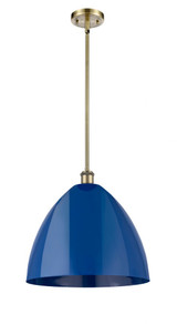 Plymouth Dome 1 Light Medium Stem Pendant 16 Inch Wide by Innovations - 516-1S-PLYM-16