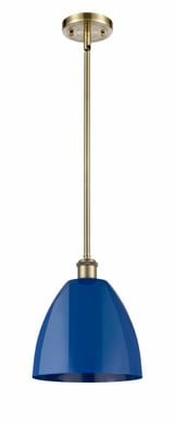 Plymouth Dome 1 Light Small Stem Pendant 9 Inch Wide by Innovations - 516-1S-PLYM-9