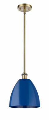 Plymouth Dome 1 Light Small Stem Pendant 9 Inch Wide by Innovations - 516-1S-PLYM-9