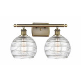Athens Deco Swirl 2 Light Vanity Light 18 Inch Wide by Innovations - 516-2W-G1213-8