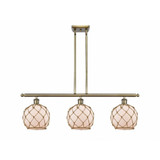 Farmhouse Rope 3 Light Oversized Island Pendant by Innovations - 516-3I-G12-8R