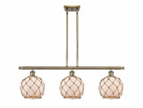 Farmhouse Rope 3 Light Oversized Island Pendant by Innovations - 516-3I-G12-8R