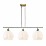 White Venetian 3 Light Stem Hung Oversized Island Pendant by Innovations - 516-3I-G1217-10