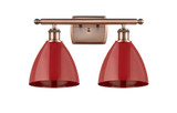 Plymouth Dome 2 Light Vanity Light 17.75 Inch Wide by Innovations - 516-2W-PLYM-75