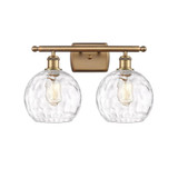 Athens Water Glass 2 Light Vanity Light 18 Inch Wide by Innovations - 516-2W-G1215-8