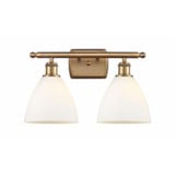 Bristol Glass 2 Light Industrial Vanity Light by Innovations - 516-2W-GBD-75
