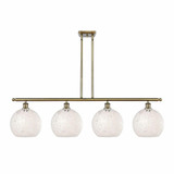 White Mouchette 4 Light Stem Hung Oversized Island Pendant by Innovations - 516-4I-G1216-10