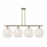 White Mouchette 4 Steel Stem Hung Oversized Island Pendant by Innovations - 516-4I-G1216-12