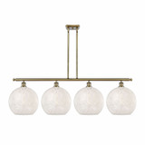 White Mouchette 4 Steel Stem Hung Oversized Island Pendant by Innovations - 516-4I-G1216-12