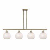 White Mouchette 4 Modern Stem Hung Oversized Island Pendant by Innovations - 516-4I-G1216-8