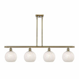 White Mouchette 4 Modern Stem Hung Oversized Island Pendant by Innovations - 516-4I-G1216-8
