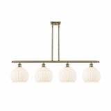 White Venetian 4 Light Stem Hung Oversized Island Pendant by Innovations - 516-4I-G1217-10