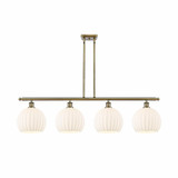 White Venetian 4 Light Stem Hung Oversized Island Pendant by Innovations - 516-4I-G1217-10