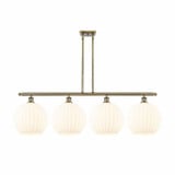 White Venetian 4 Steel Stem Hung Oversized Island Pendant by Innovations - 516-4I-G1217-12