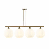 White Venetian 4 Steel Stem Hung Oversized Island Pendant by Innovations - 516-4I-G1217-12
