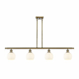 White Venetian 4 Brass Stem Hung Oversized Island Pendant by Innovations - 516-4I-G1217-6